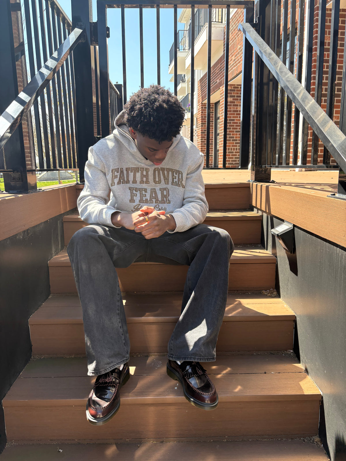 Faith Over Fear Reversible Hoodie